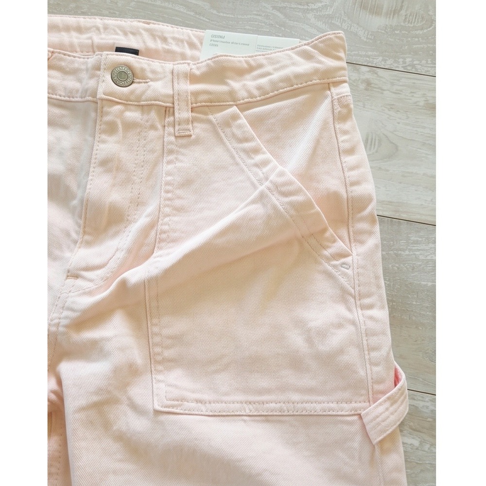 American Eagle 6 Super High-Rise Baggy Wide Leg Jeans Pale Pink 28W NWT - Picture 14 of 16
